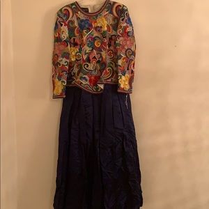 Custom made gown with intricate beading